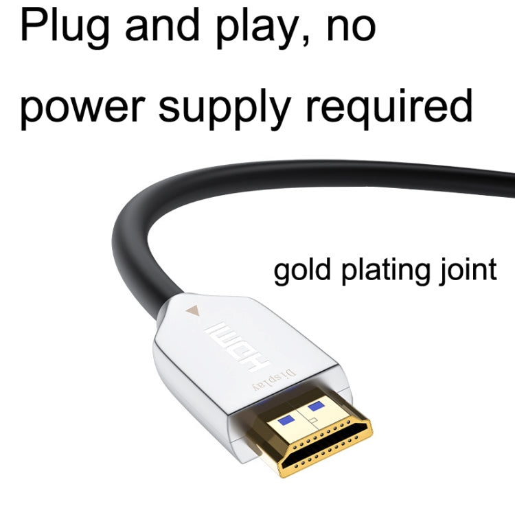 2.0 Version HDMI Fiber Optical Line 4K Ultra High Clear Line Monitor Connecting Cable, Length: 20m(White)