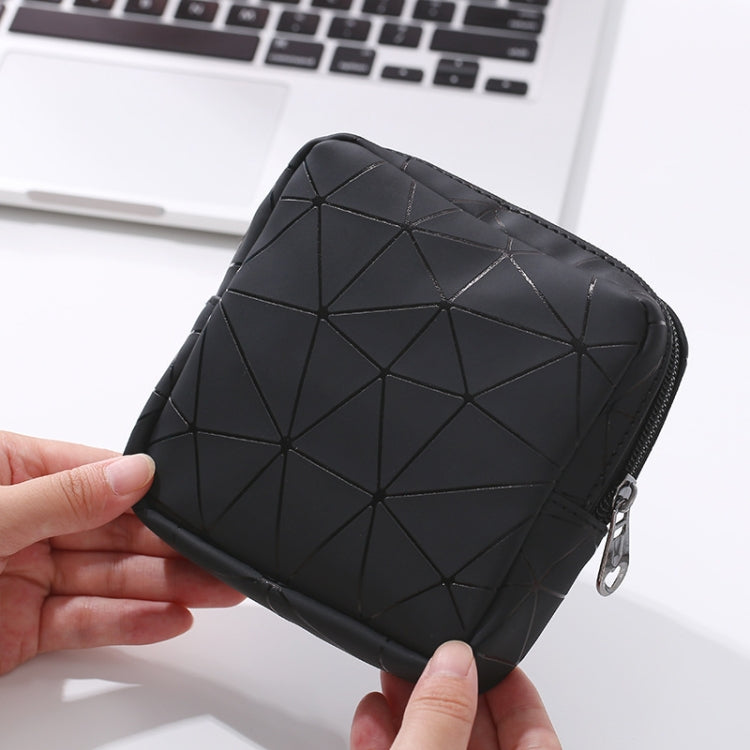 XH8214 Portable Sanitary Napkin Storage Bag Large Capacity Water-resistant Coin Bag(Black)