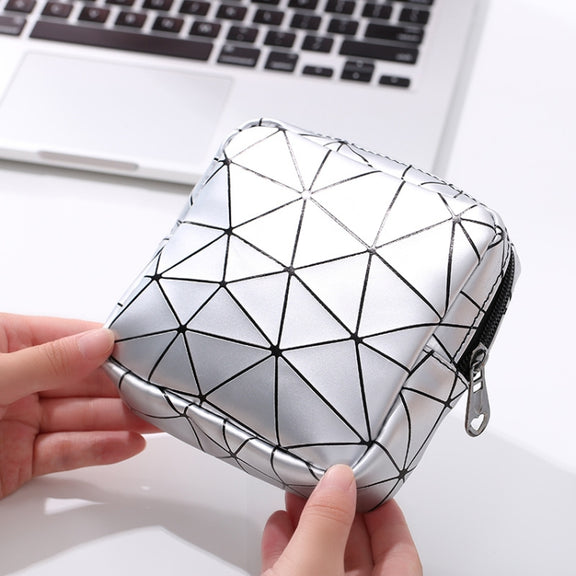 XH8214 Portable Sanitary Napkin Storage Bag Large Capacity Water-resistant Coin Bag(Fluorescence)