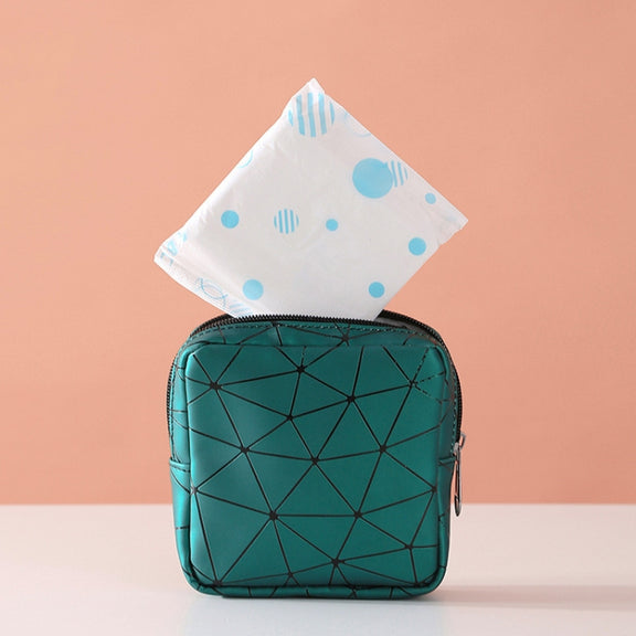 XH8214 Portable Sanitary Napkin Storage Bag Large Capacity Water-resistant Coin Bag(Cherry Pink)