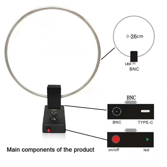 GA800 10KHz-159MHZ HF Radio Short Wave Antenna With Source Ring Shaped Antenna