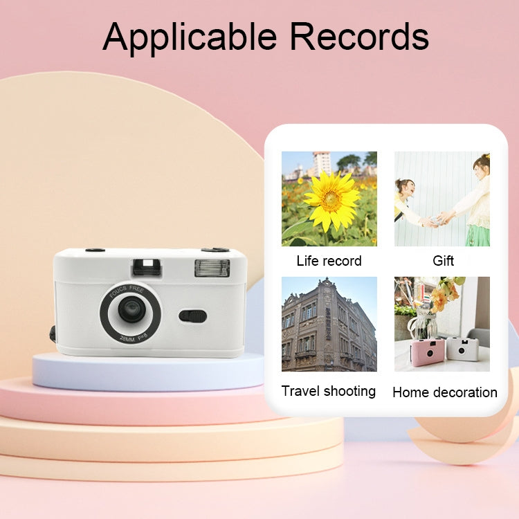 R2-FILM Retro Manual Reusable Film Camera for Children without Film(Black)