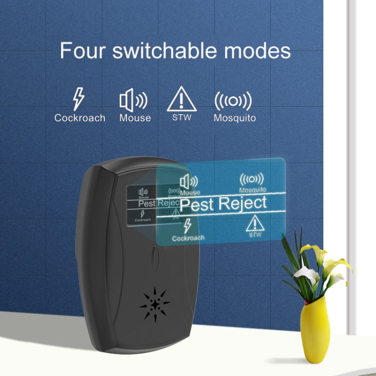 Household Mute Low Power Ultrasonic Insect Repeller, Specification: UK Plug(Black)