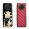Sunnylife IST-TZ485 For DJI Insta360 X3 Panoramic Camera PVC Protection Scraper Film Stickers(Polar Bear+Carbon Pattern Red) - free shipping - PMC TechLife - Order now!
