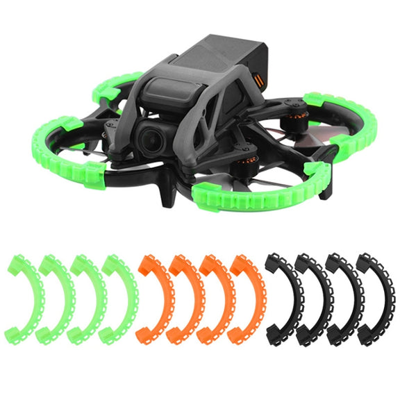 For DJI Avata BRDRC-9604 4pcs Drone Propeller TPU Protective Guard UAV Bumper Anti-collision Ring Cover(Black)
