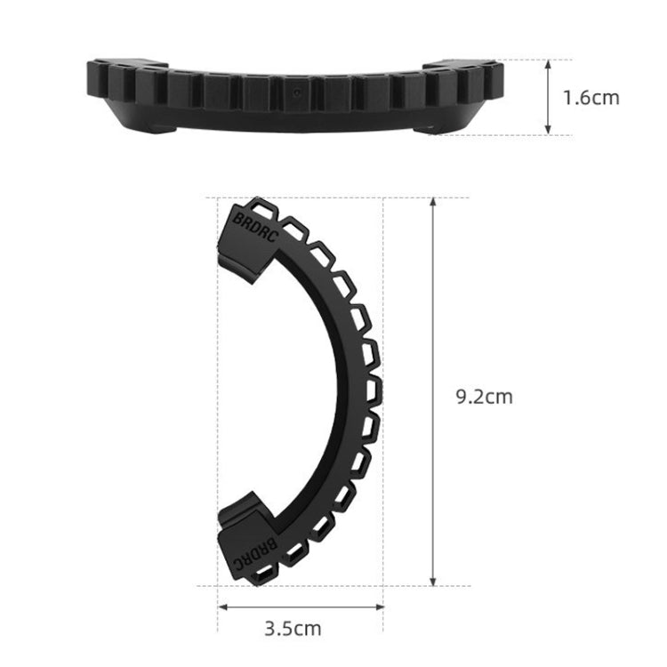 For DJI Avata BRDRC-9604 4pcs Drone Propeller TPU Protective Guard UAV Bumper Anti-collision Ring Cover(Black)