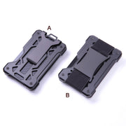 For AirTag Tracker Card Holder Metal Anti-Theft RFID Wallet(B Model Black)