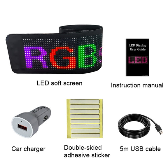 S1696RGB 672x122mm Car LED Flexible Display Cell Phone APP Control Bluetooth Connection