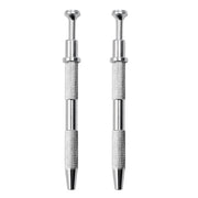2pcs IC Chip Picker Electronic Component Parts Picker Capacitor IC Grabber Clips(Silver)