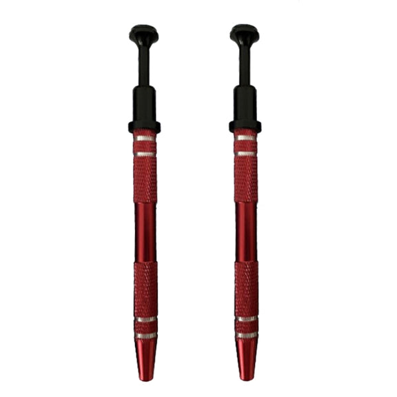 2pcs IC Chip Picker Electronic Component Parts Picker Capacitor IC Grabber Clips(Red)