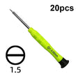 20pcs Mini Screwdriver Anti-Slip Mobile Phone Disassembly Maintenance Tools, Series: 1.5 Straight - Screwdriver by PMC TechLife | Online Shopping South Africa | PMC TechLife