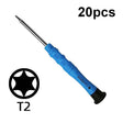 20pcs Mini Screwdriver Anti-Slip Mobile Phone Disassembly Maintenance Tools, Series: T2 - Screwdriver by PMC TechLife | Online Shopping South Africa | PMC TechLife