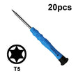 20pcs Mini Screwdriver Anti-Slip Mobile Phone Disassembly Maintenance Tools, Series: T5 - Screwdriver by PMC TechLife | Online Shopping South Africa | PMC TechLife