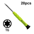 20pcs Mini Screwdriver Anti-Slip Mobile Phone Disassembly Maintenance Tools, Series: T6 - Screwdriver by PMC TechLife | Online Shopping South Africa | PMC TechLife