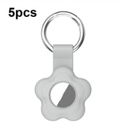For AirTag 5pcs AT03 Tracker Case Positioning Anti-loss Device Storage Keychain Cover(Grey)