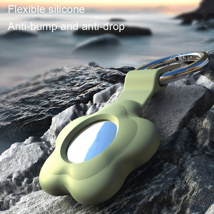 For AirTag 5pcs AT03 Tracker Case Positioning Anti-loss Device Storage Keychain Cover(Black)