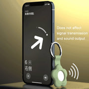 For AirTag 5pcs AT03 Tracker Case Positioning Anti-loss Device Storage Keychain Cover(Black)