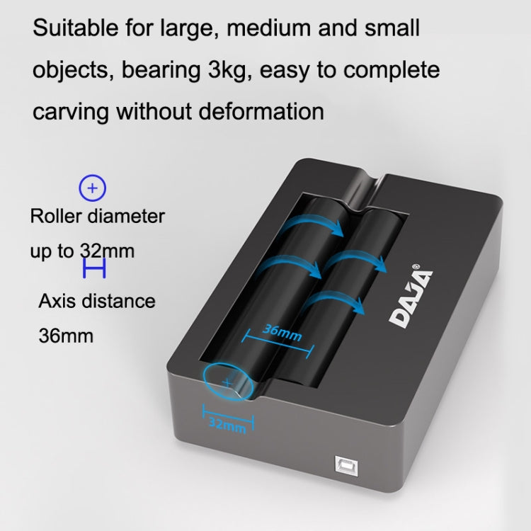 DAJA R3 For D2 / D3 / X1 / M1 Laser Carving Machine Rotation Shaft(Black)