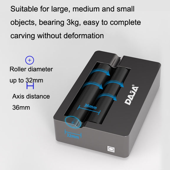 DAJA R3 For D2 / D3 / X1 / M1 Laser Carving Machine Rotation Shaft(Black)