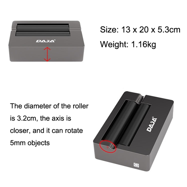 DAJA R3 For D2 / D3 / X1 / M1 Laser Carving Machine Rotation Shaft(Black)