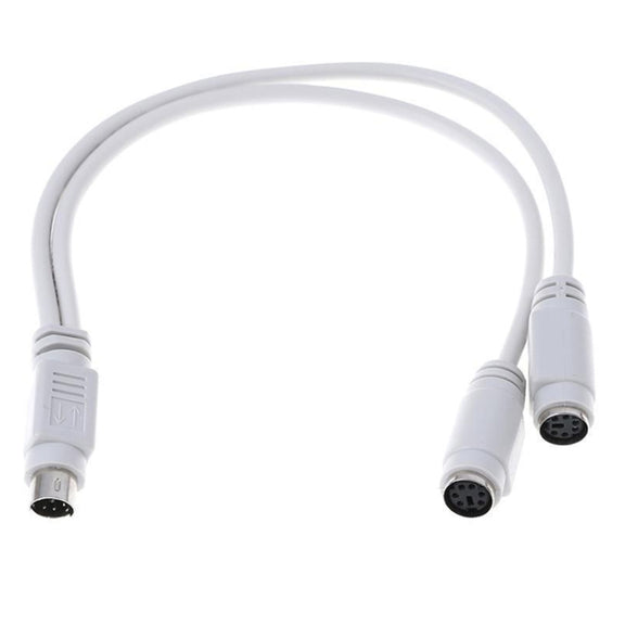 PS2 2pcs 1 to 2 Transfer Wiring Industrial Computer with Keyboard Mouse Interface(0.29m)