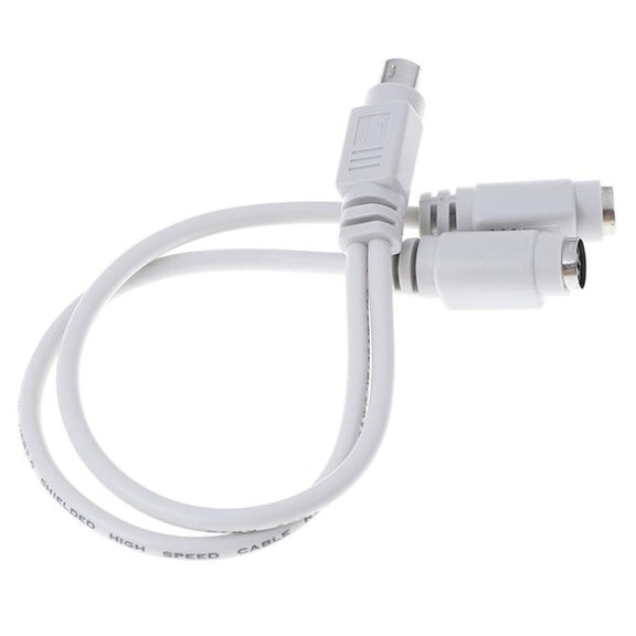 PS2 2pcs 1 to 2 Transfer Wiring Industrial Computer with Keyboard Mouse Interface(0.29m)