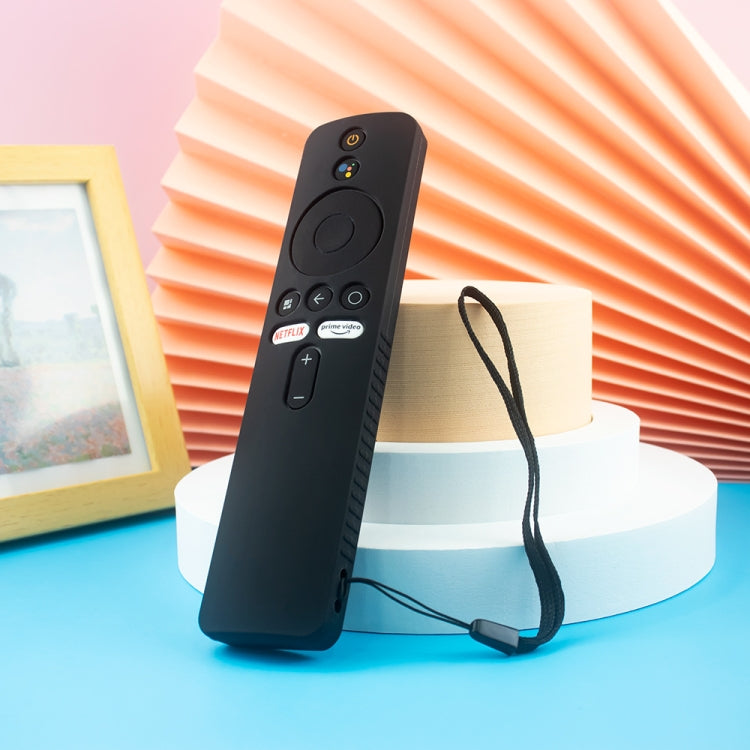 For Xiaomi 4K TV Stick Y48 Remote Control Anti-Drop Silicone Protective Cover(Black)