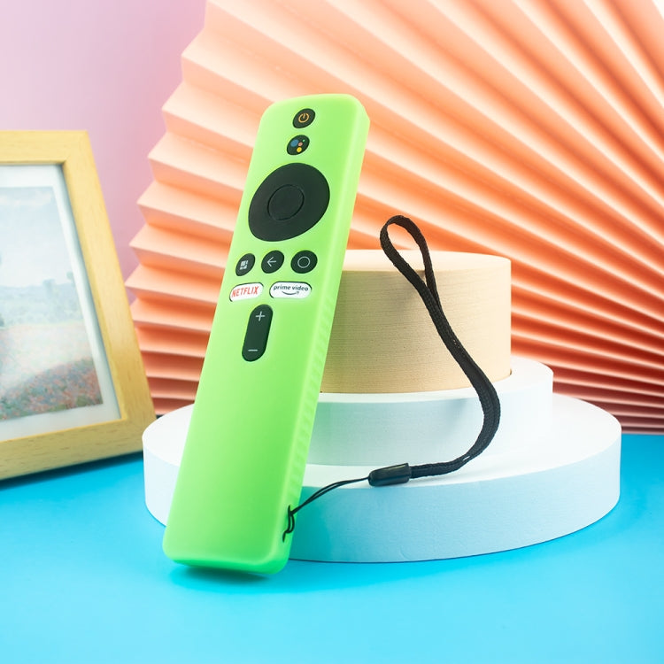 For Xiaomi 4K TV Stick Y48 Remote Control Anti-Drop Silicone Protective Cover(Luminous Green)