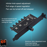 PIC Bit Case Cooling Fan Control Switch PWM 6 Way Computer Fan Speed Controller(SATA)