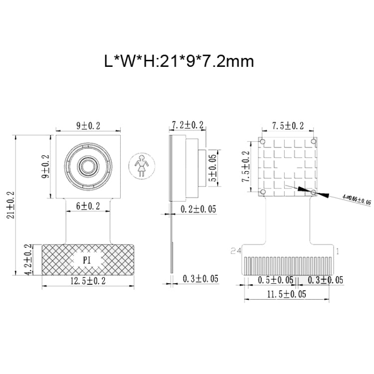 HDF3M-811 OV2640 DVP 24Pin Phone Built-in Compression Camera Module