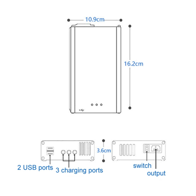 for DJI Mavic 3 YX 1 to 5 Charger With Switch(US Plug)