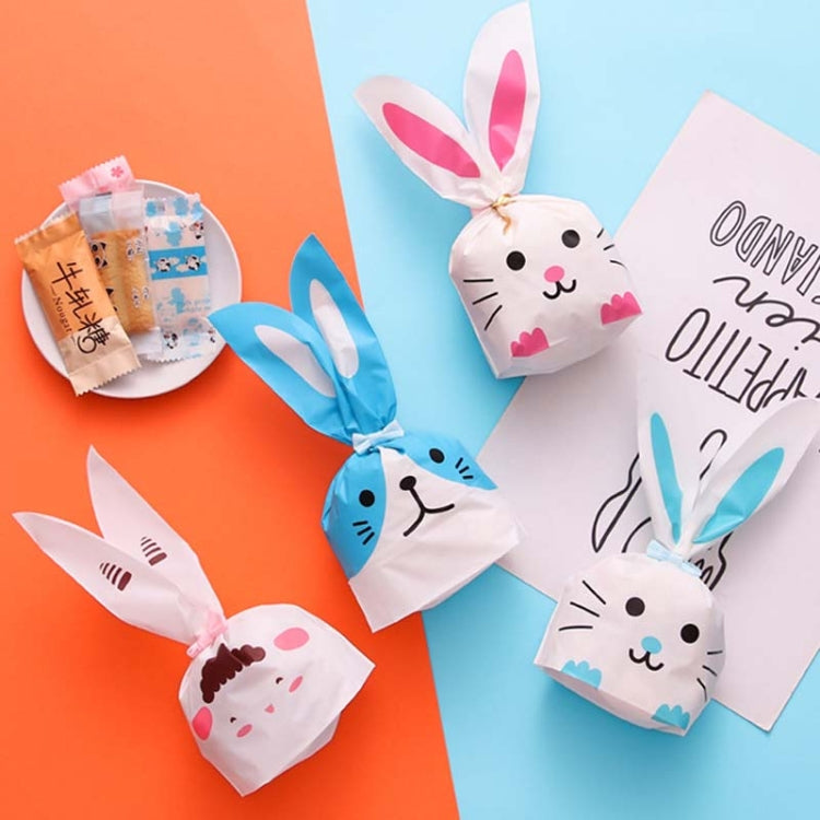 1bag Cartoon Rabbit Ears Gift Packaging Bags Candy Baking Snowflake Cookies Bags, Size: 13x23cm(Blue Cat)