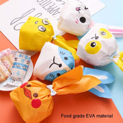 1bag Cartoon Rabbit Ears Gift Packaging Bags Candy Baking Snowflake Cookies Bags, Size: 13x23cm(Pink Black Mouth)
