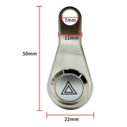 KG-057 Motorcycle Handlebar LED Self-lock Metal Button Dual Flash Switch With Light Ring