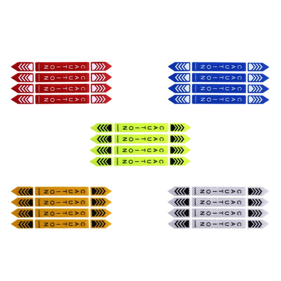 5sets Car Opening Door Anti-Collision Safety Warning Reflector(Diamond White)