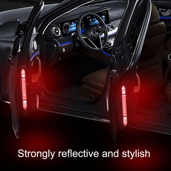 5sets Car Opening Door Anti-Collision Safety Warning Reflector(Fluorescent Green)