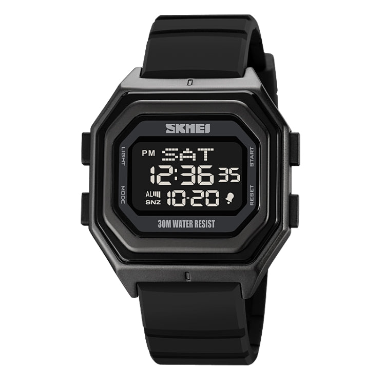 SKMEI 1875 Men Outdoor Electronic Watch Timing Multi-Functional Watch, Style: Silicone Band Black Machine