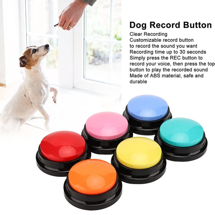 Pet Communication Button Dog Vocal Box Recording Vocalizer, Style: Recording Model(Lake Blue)