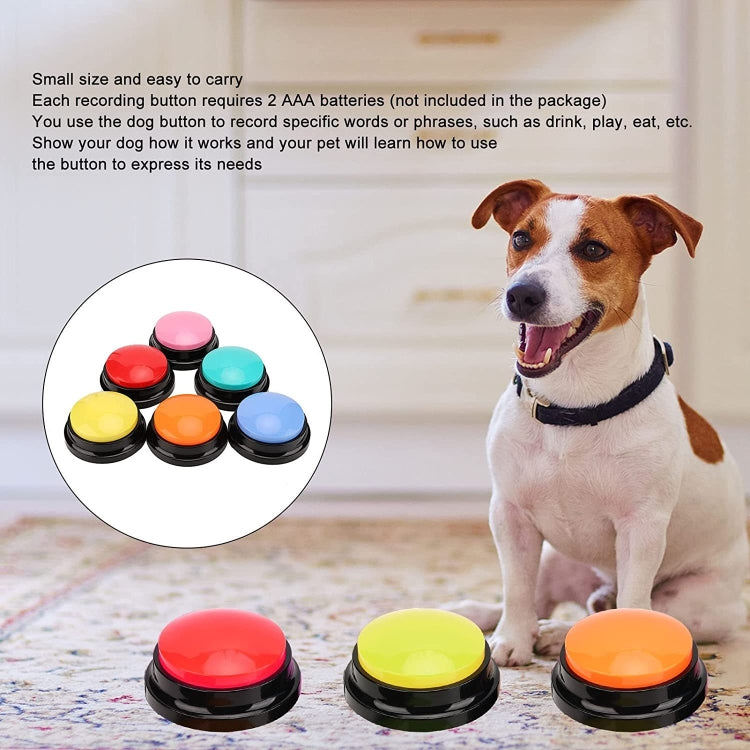 Pet Communication Button Dog Vocal Box Recording Vocalizer, Style: Recording Model(Pink)