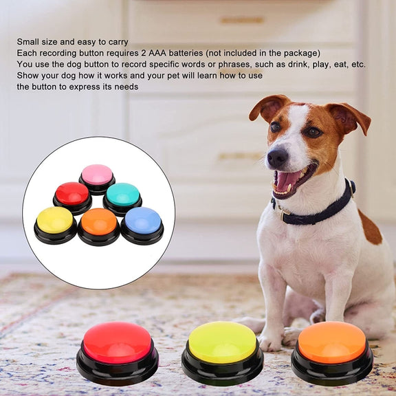 Pet Communication Button Dog Vocal Box Recording Vocalizer, Style: Recording Model(Red)