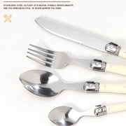 Stainless Steel Knife Fork Spoon Set Plastic Handle Western Tableware, Specification: 6 Tea Spoons