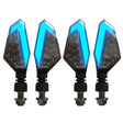 MK-236 4pcs 22LED Motorcycle V Line Two Color Turning Light Signal Angle Light(Yellow Blue) - Turn Signal by PMC Jewellery | Online Shopping South Africa | PMC Jewellery | Buy Now Pay Later Mobicred