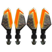 MK-236 4pcs 22LED Motorcycle V Line Two Color Turning Light Signal Angle Light(Yellow Red)
