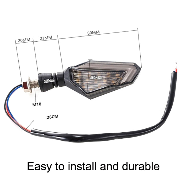 MK-236 4pcs 22LED Motorcycle V Line Two Color Turning Light Signal Angle Light(Yellow Blue)