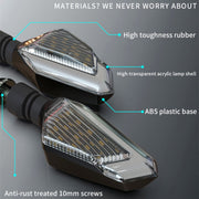 MK-236 4pcs 22LED Motorcycle V Line Two Color Turning Light Signal Angle Light(Yellow White)