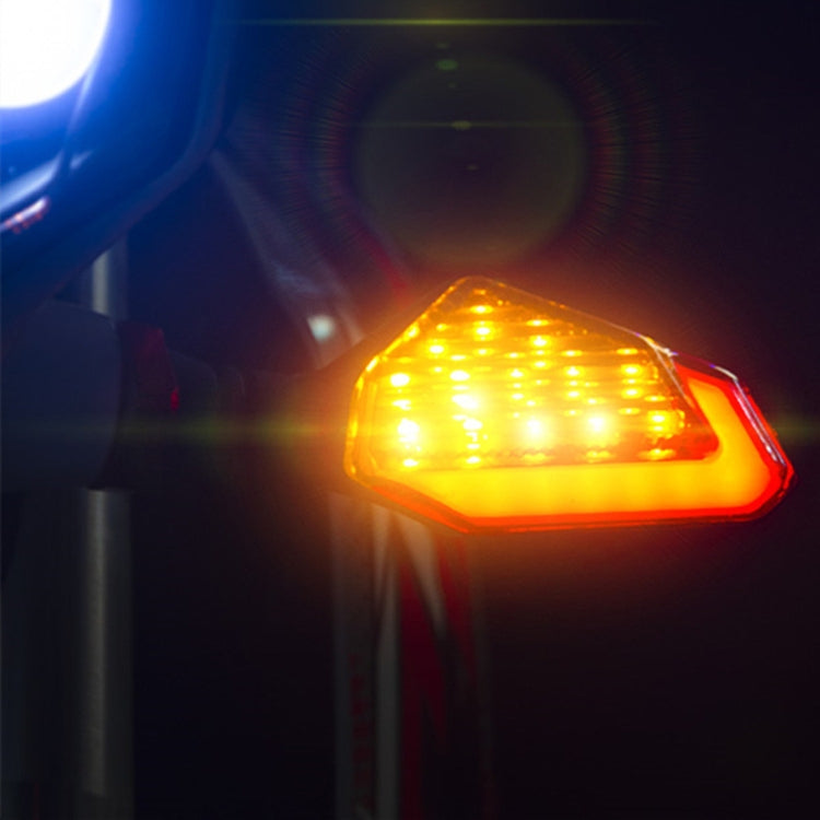 MK-236 4pcs 22LED Motorcycle V Line Two Color Turning Light Signal Angle Light(Yellow Red)