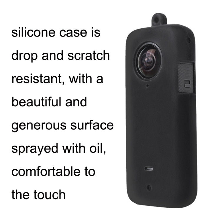 For Insta360 One X2 Sunnylife ST-Q9420 Silicone Protective Case Black Lens Screen Case