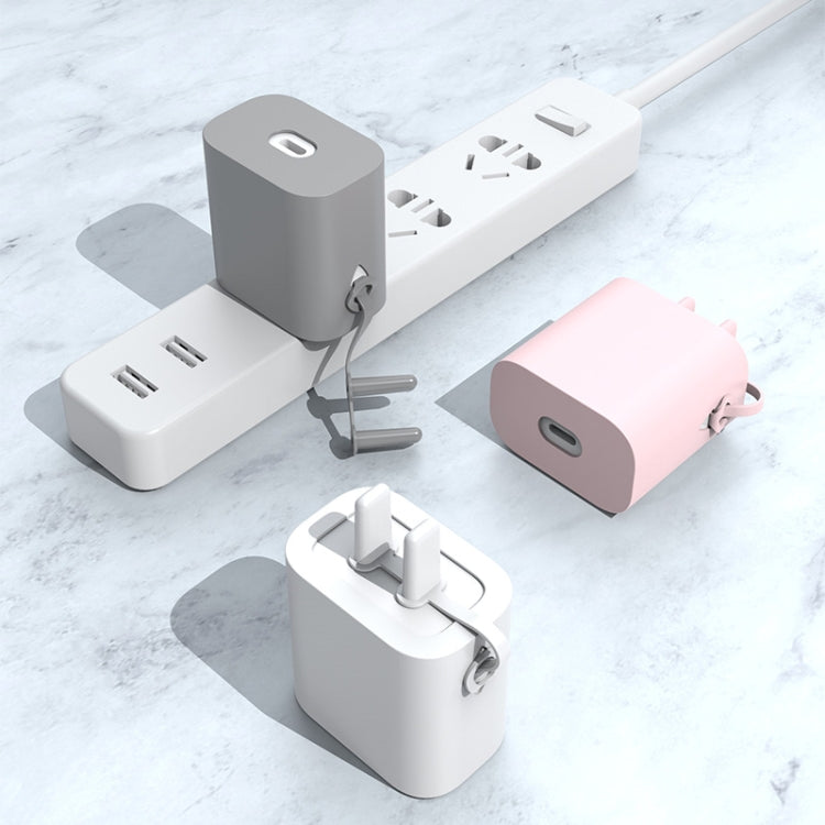 For Apple 5W AC01 Charger Silicone Protective Cover(Pink)