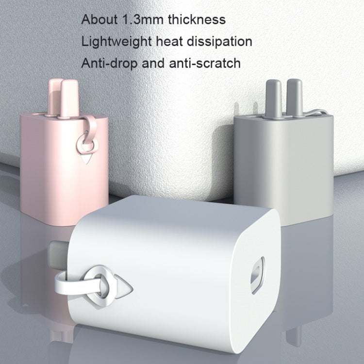 For Apple 5W AC01 Charger Silicone Protective Cover(Pink)