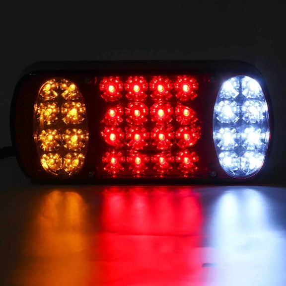 MK-231 12V Trailer Truck Car Straw Hat Lamp Beads Taillights(Red)